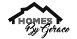 Black and grey Homes By Gerace logo.