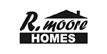 Black and grey RMoore Homes logo.